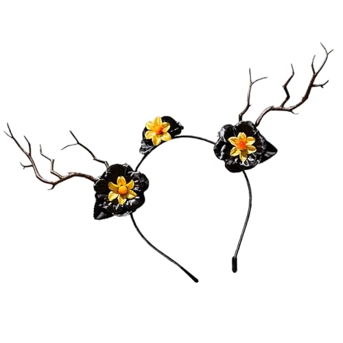 Songelt Punk Branch Halloween Stirnband Tag des Todes Erwachsene Kinder Themenparty Haarreifen Tüll Schädel Blume Haarband Partyzubehör Festival Kopfbedeckung Songelt Punk Branch Halloween Stirnband Tag des Todes Erwachsene Kinder Themenparty Haarreifen Tüll Schädel Blume Haarband Partyzubehör Festival Kopfbedeckung von Songelt