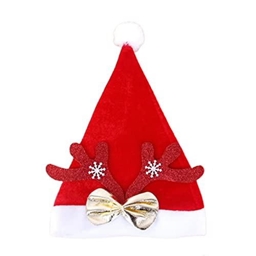 Songelt Weihnachtsmütze mit Geweih, Rentierhut, faltbar, Persönlichkeit, goldener Samt, Urlaub für Kinder und Erwachsene Songelt Weihnachtsmütze mit Geweih, Rentierhut, faltbar, Persönlichkeit, goldener Samt, Urlaub für Kinder und Erwachsene von Songelt