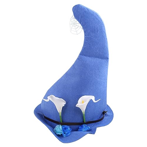 Songelt Wunderschöner bunter abgewinkelter Hexenhut, künstliche Blume, Zaubererhut, Halloween, Hexe, Erwachsene, Festivals, Party, coole Kopfbedeckung, Cosplay, Atelier, Figur, Stirnband für Damen Songelt Wunderschöner bunter abgewinkelter Hexenhut, künstliche Blume, Zaubererhut, Halloween, Hexe, Erwachsene, Festivals, Party, coole Kopfbedeckung, Cosplay, Atelier, Figur, Stirnband für Damen von Songelt