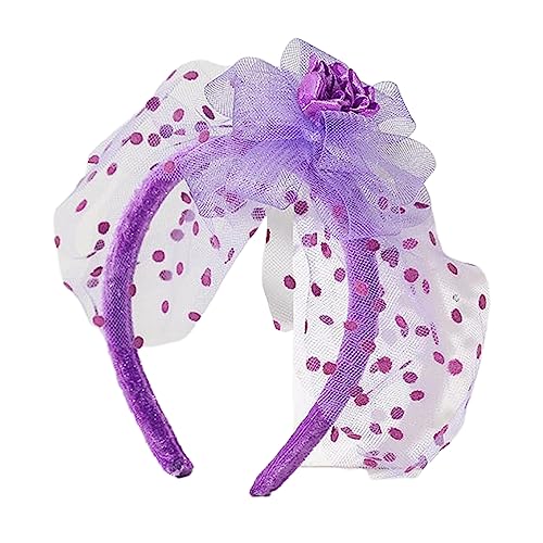 Songelt Zarter mittelalterlicher Blumen-Haarreif aus Garn für Halloween, Cosplay, Haarhalter, mittelalterliche Party, Kostüm, Kopfbedeckung für Damen, Garn in Blumenform, dekorativ, schwarz, Bankett von Songelt