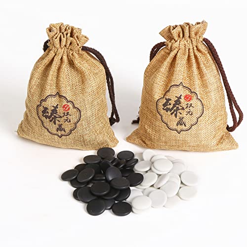 Songyun Einzelne Konvexe Keramik Go Spiel Weiqi Steine Set Spielsteine für Klassische Strategie Baduk/Weiqi/Gobang von Songyun