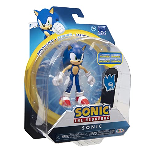 Sonic The Hedgehog 10,2 cm Moderne Sonic Actionfigur mit Snowboard Zubehör von Sonic The Hedgehog