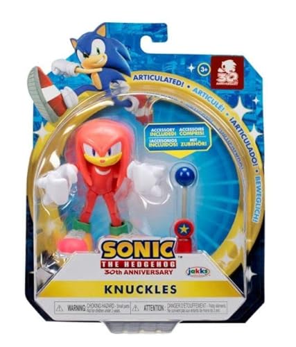 Sonic The Hedgehog 10,2 cm bewegliche Actionfiguren-Kollektion (Figur wählen) (Knöchel (30. Jahrestag)) von Sonic The Hedgehog