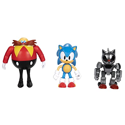 Sonic The Hedgehog 408634-RF1 Sonic SONIC-10cm Actionfiguren 30th Jubiläums-Multipack, Black von Sonic The Hedgehog