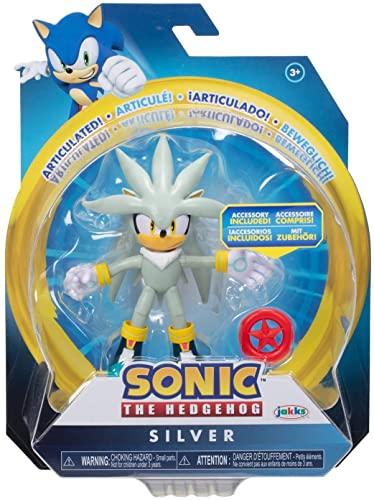 Sonic the Hedgehog 10,2 cm bewegliche Actionfiguren-Kollektion (Figur wählen) (Silber) von Sonic The Hedgehog
