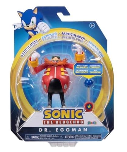 Sonic the Hedgehog 10,2 cm große bewegliche Figuren-Sammlung (wählen Sie die Figur) (Dr. Eggman) von Sonic The Hedgehog