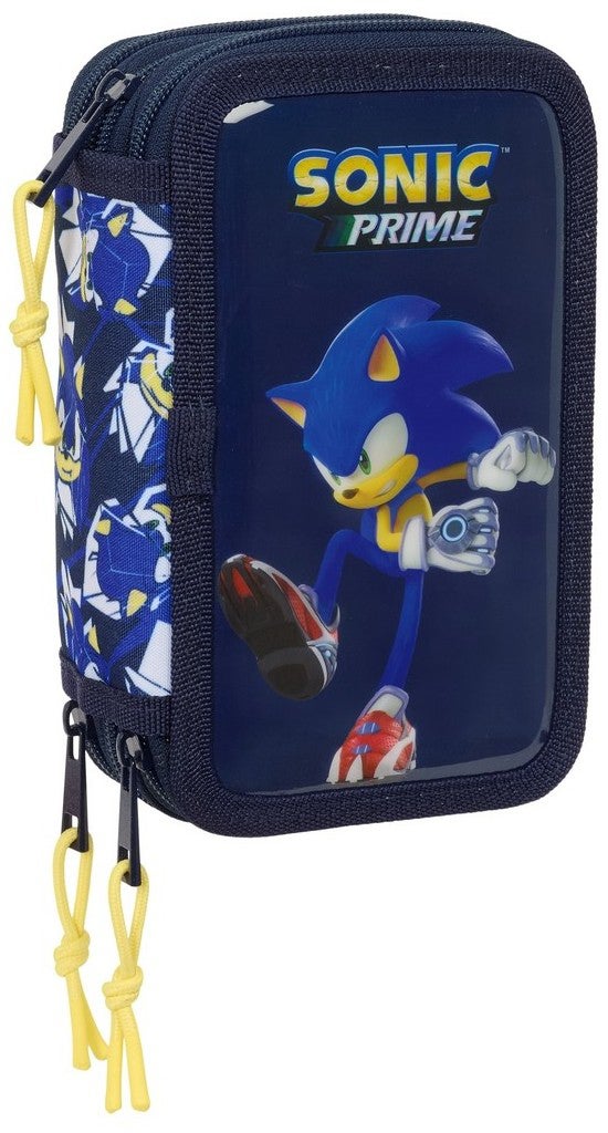 Sonic Dreifach-Federmäppchen, Blau von Sonic
