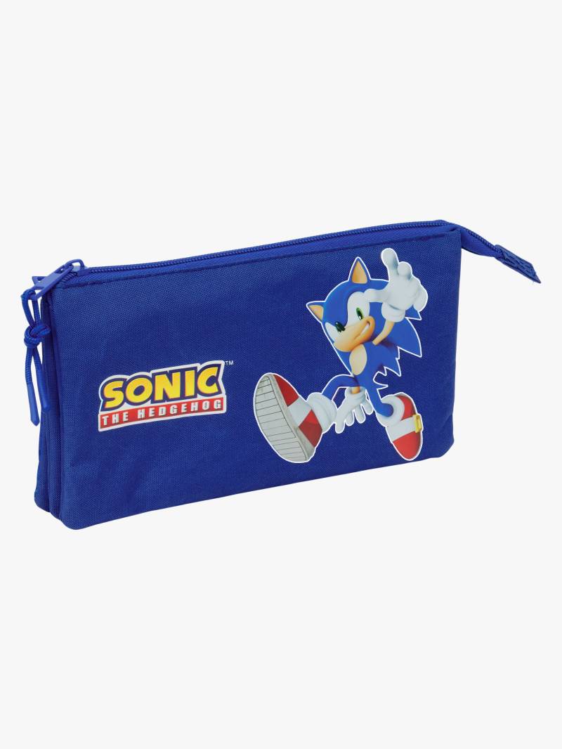 Sonic Dreifach-Federmäppchen, Blau von Sonic
