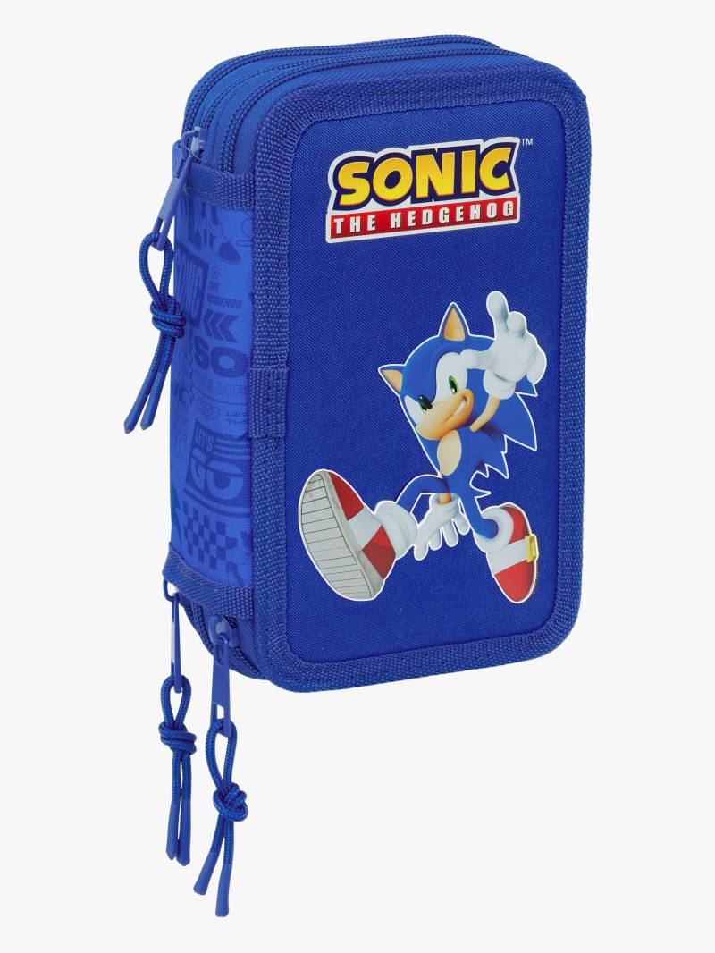 Sonic Gefülltes Dreifach-Federmäppchen 37 Teile, Blau Sonic Gefülltes Dreifach-Federmäppchen 37 Teile, Blau von Sonic
