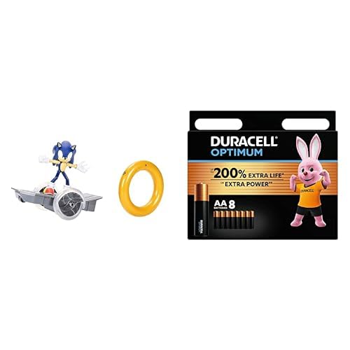 Sonic - Skate R/C + Duracell Optimum Batterien AA, 8 Stück, bis zu 200% zusätzliche Lebensdauer oder extra Power von Sonic
