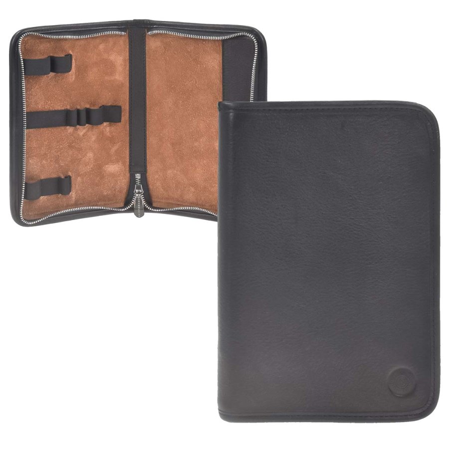 Federmäppchen Leder 13x19cm "Hauff" für 4 Stifte schwarz Sonnenleder Federmäppchen Leder 13x19cm "Hauff" für 4 Stifte schwarz Sonnenleder von Sonnenleder