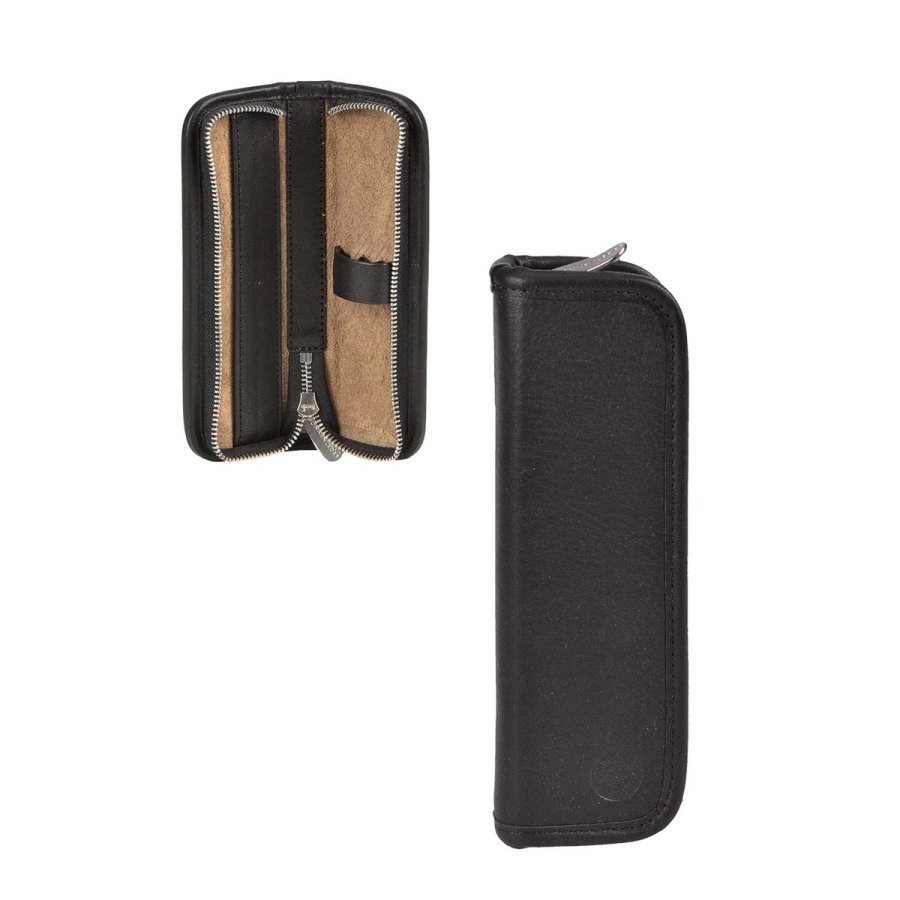 Federmäppchen Leder 16x5cm "Grass" für 3 Stifte schwarz Sonnenleder Federmäppchen Leder 16x5cm "Grass" für 3 Stifte schwarz Sonnenleder von Sonnenleder