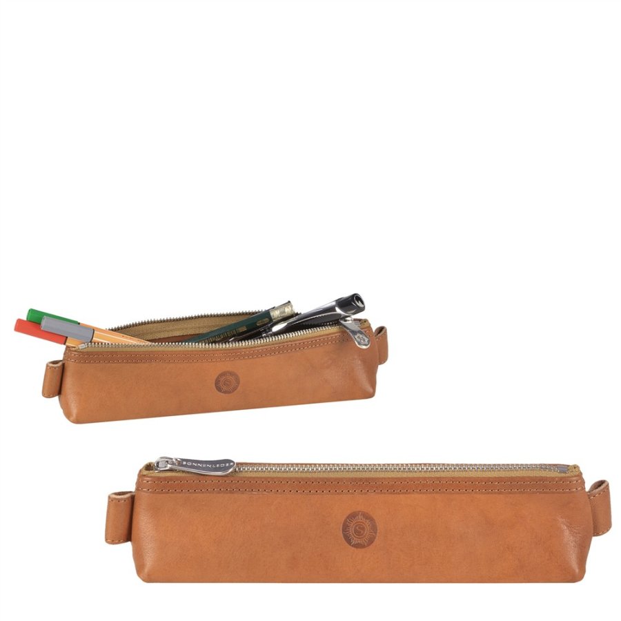 Federmäppchen Leder 19x5cm klein "Kafka" naturbraun Sonnenleder Federmäppchen Leder 19x5cm klein "Kafka" naturbraun Sonnenleder von Sonnenleder