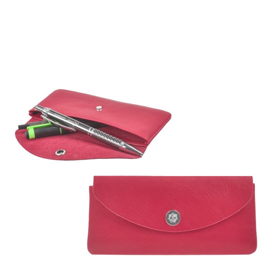 Sonnenleder Stiftemäppchen Leder 16x7cm klein flach "Hawel", hochwertiges Lederetui, kleines Federmäppchen, rot Sonnenleder Stiftemäppchen Leder 16x7cm klein flach "Hawel", hochwertiges Lederetui, kleines Federmäppchen, rot von Sonnenleder
