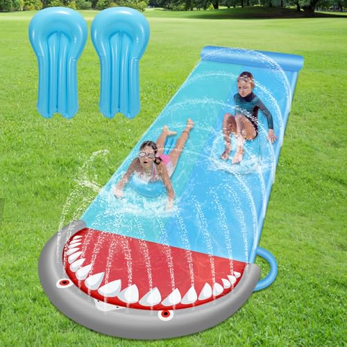 Sonnewelt 550 x 145cm Slip and Slide Wasserrutsche mit 2 Bodyboard Doppel-Wasserrutsche Wasser Rutsche Waterslide Sommerspielzeug Sommer Garten Outdoor für Erwachsene & Kinder Sonnewelt 550 x 145cm Slip and Slide Wasserrutsche mit 2 Bodyboard Doppel-Wasserrutsche Wasser Rutsche Waterslide Sommerspielzeug Sommer Garten Outdoor für Erwachsene & Kinder von Sonnewelt