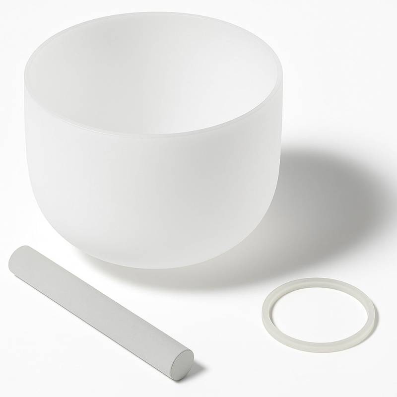 Sonodrum Kristallklangschale aus Quarzkristall – 432 Hz | Mattierte Klangschale für Meditation & Entspannung, 11" - D von Sonodrum