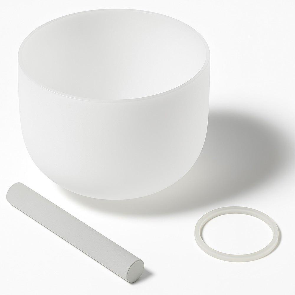 Sonodrum Kristallklangschale aus Quarzkristall – 432 Hz | Mattierte Klangschale für Meditation & Entspannung, 7" - C von Sonodrum