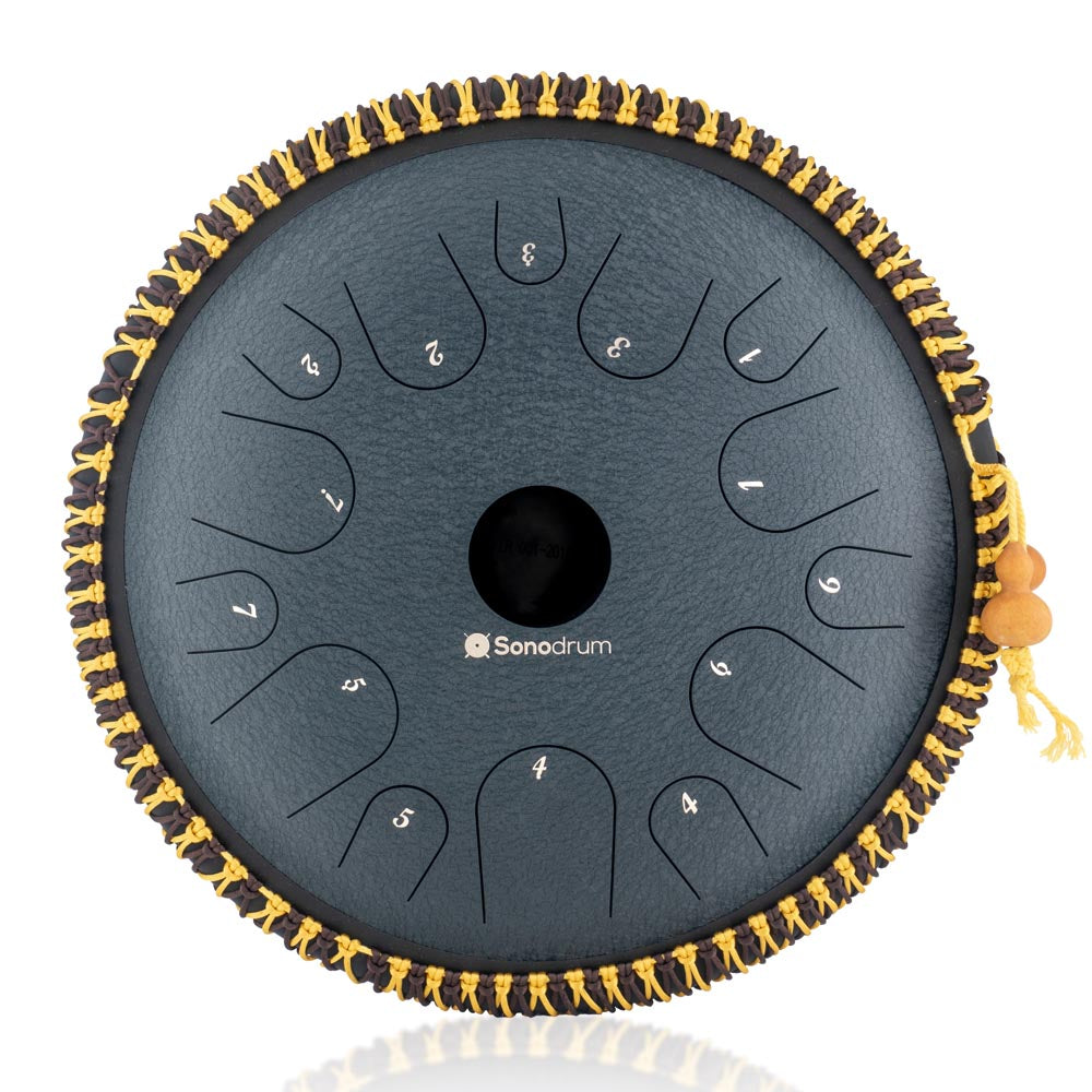 Sonodrum Zungentrommel - Tongue Drum - "Exclusive" - Handgefertigt - 38cm - 14 Zungen - C-Dur, Dunkelblau Sonodrum Zungentrommel - Tongue Drum - "Exclusive" - Handgefertigt - 38cm - 14 Zungen - C-Dur, Dunkelblau von Sonodrum