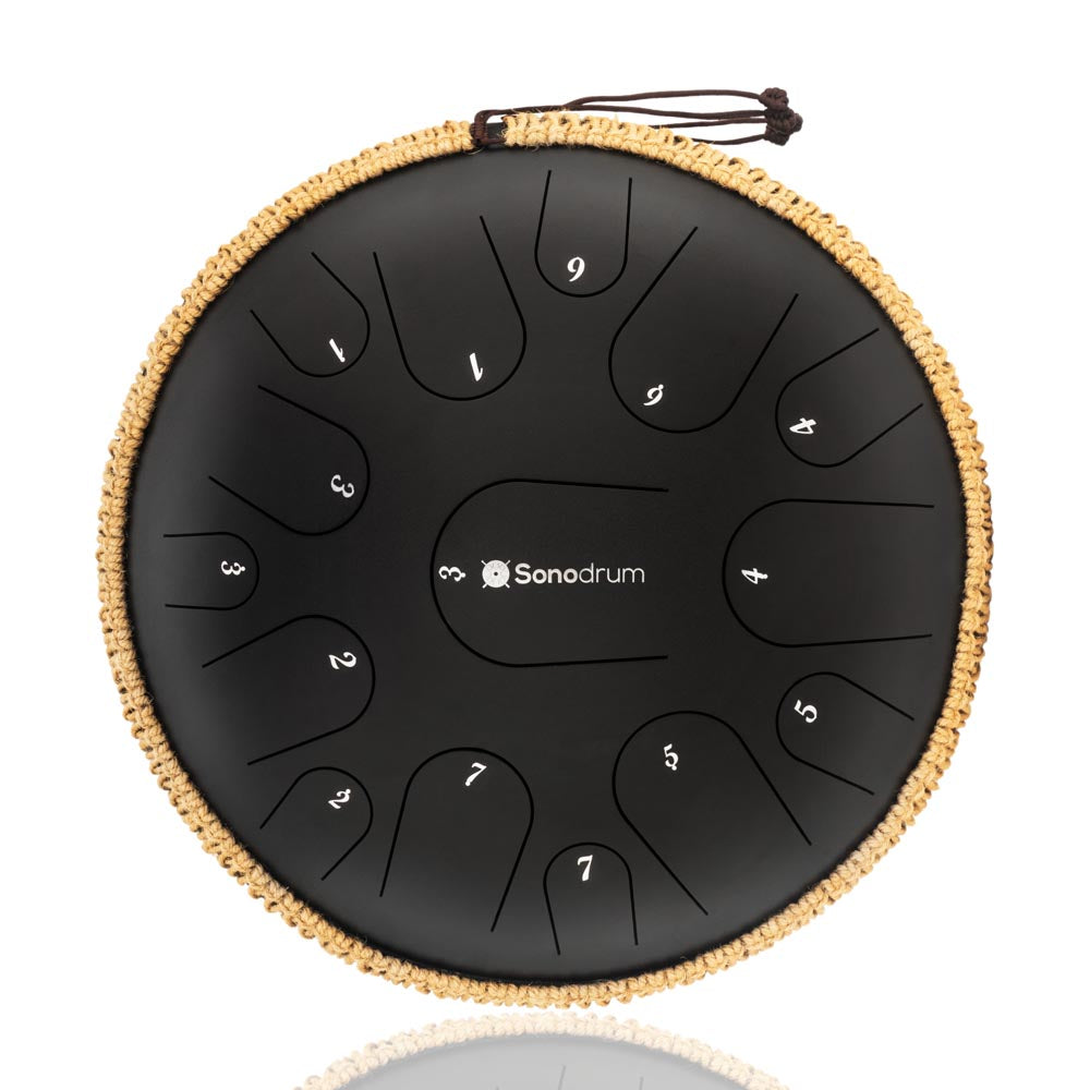 Sonodrum Zungentrommel - "Premium" - Handgefertigt - 35,5cm - 15 Zungen - C-Dur, Schwarz Sonodrum Zungentrommel - "Premium" - Handgefertigt - 35,5cm - 15 Zungen - C-Dur, Schwarz von Sonodrum
