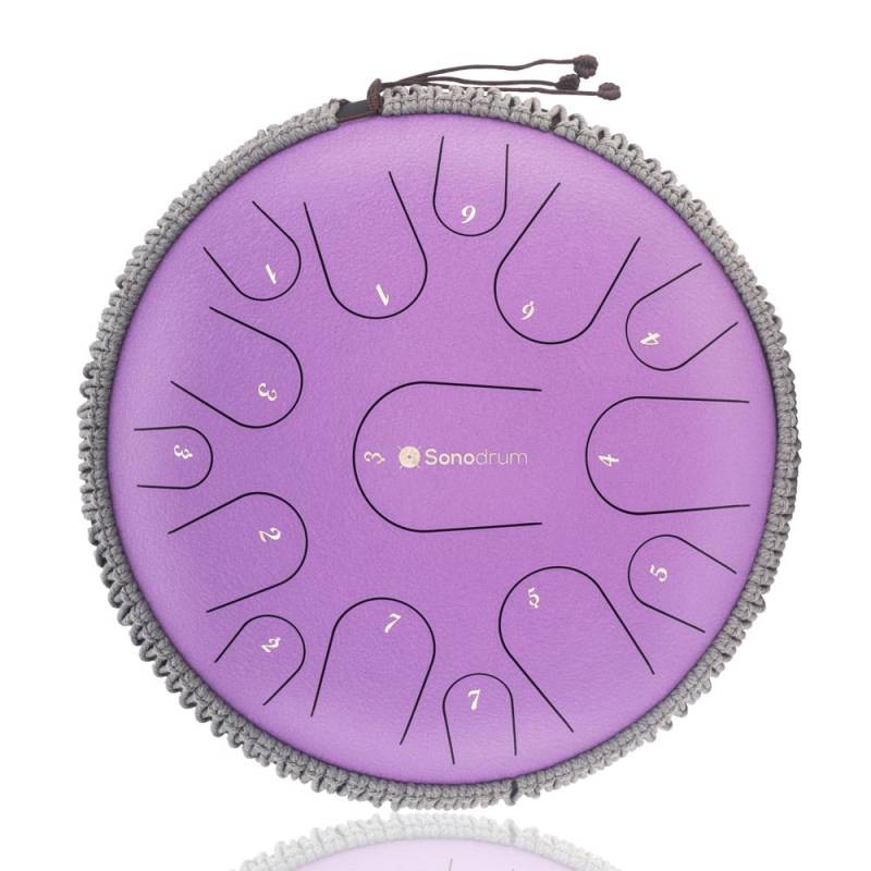 Sonodrum Zungentrommel - "Premium" - Handgefertigt - 35,5cm - 15 Zungen - C-Dur, Flieder Sonodrum Zungentrommel - "Premium" - Handgefertigt - 35,5cm - 15 Zungen - C-Dur, Flieder von Sonodrum