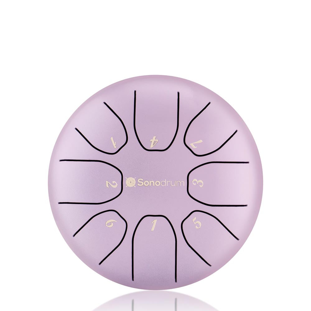 Sonodrum Zungentrommel - "Standard" - Handgefertigt - (14cm / 20cm) - 8 Zungen - C-Dur, Flieder / 14 cm von Sonodrum