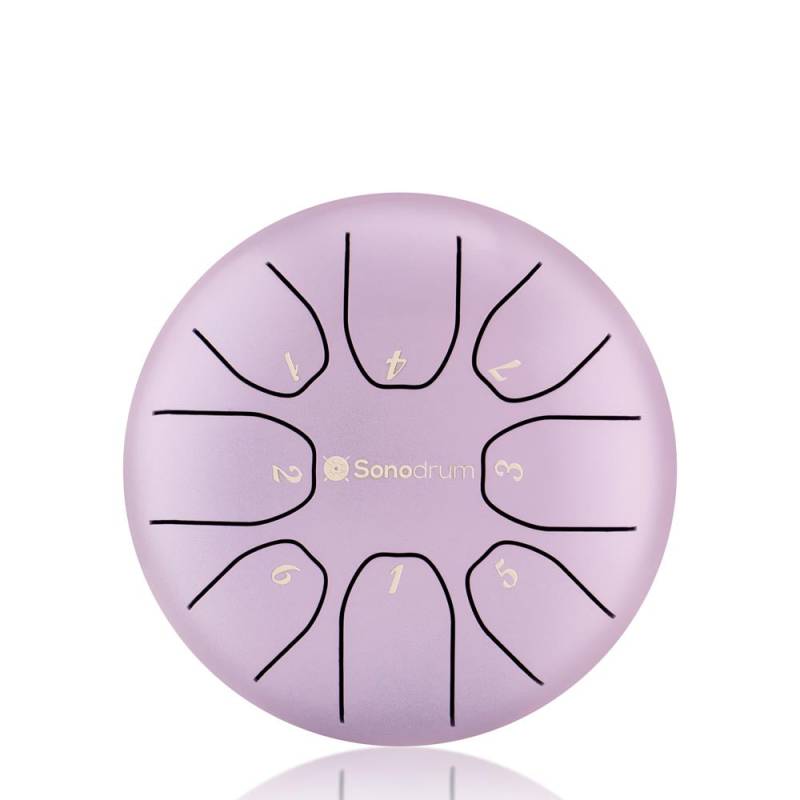 Sonodrum Zungentrommel - "Standard" - Handgefertigt - (14cm / 20cm) - 8 Zungen - C-Dur, Flieder / 14 cm von Sonodrum