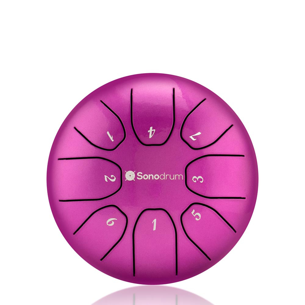 Sonodrum Zungentrommel - "Standard" - Handgefertigt - (14cm / 20cm) - 8 Zungen - C-Dur, Lila / 14 cm von Sonodrum