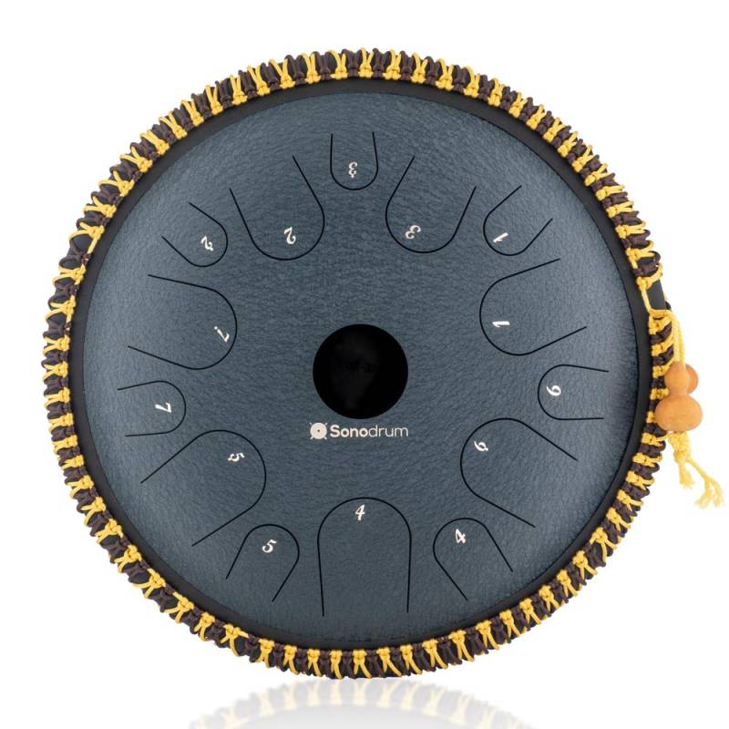 Sonodrum Zungentrommel - Tongue Drum - "Exclusive" - Handgefertigt - 38cm - 14 Zungen - C-Dur, Dunkelblau Sonodrum Zungentrommel - Tongue Drum - "Exclusive" - Handgefertigt - 38cm - 14 Zungen - C-Dur, Dunkelblau von Sonodrum