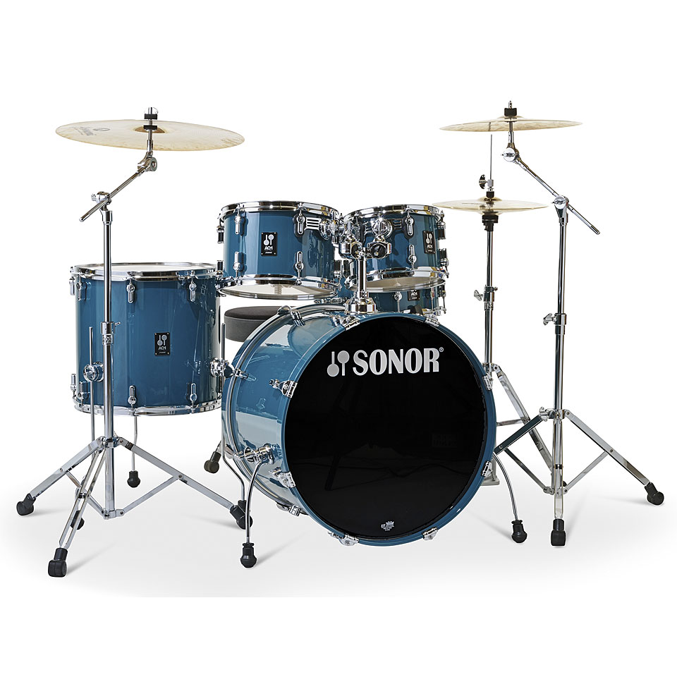Sonor AQ1 20" Caribbean Blue Studio Drumset Schlagzeug von Sonor