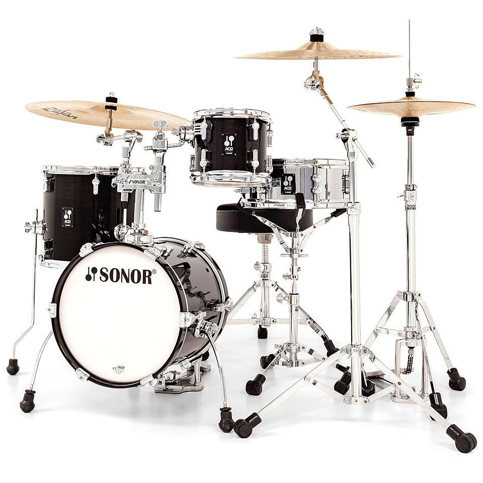 Sonor AQ2 14" Transparent Black Martini Drumset Schlagzeug von Sonor