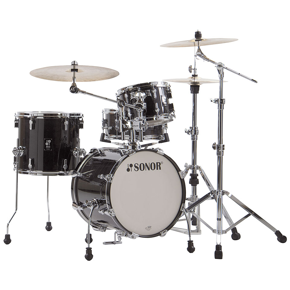 Sonor AQ2 16" Transparent Black Safari Drumset Schlagzeug von Sonor