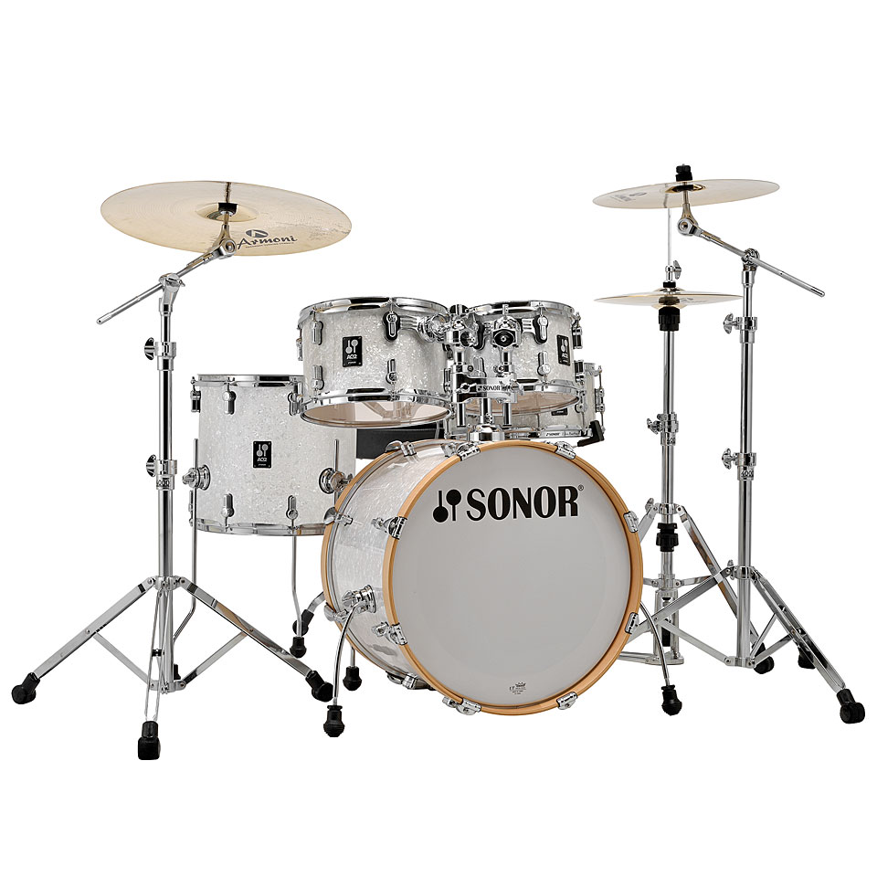 Sonor AQ2 20" White Pearl Studio Drumset Schlagzeug von Sonor
