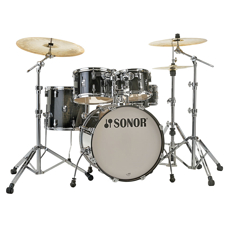 Sonor AQ2 22" Transparent Black Stage Drumset Schlagzeug Sonor AQ2 22" Transparent Black Stage Drumset Schlagzeug von Sonor