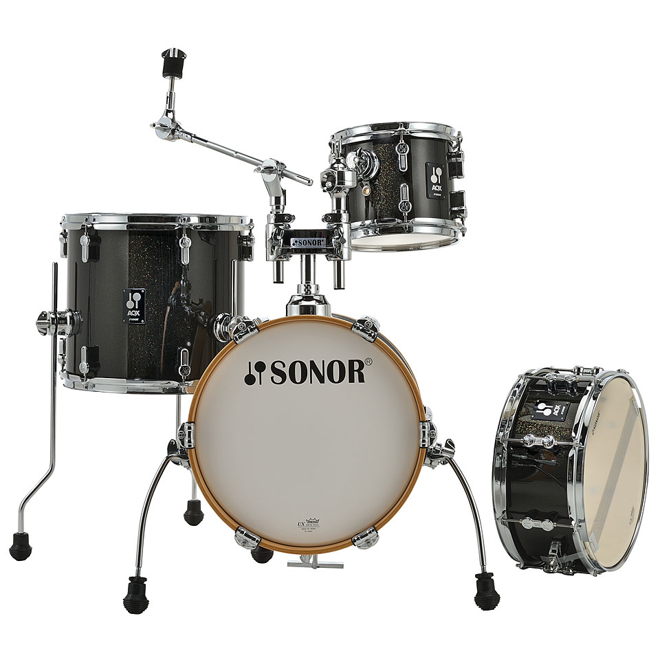 Sonor AQX 14" Black Midnight Sparkle Micro Shell Set Schlagzeug Sonor AQX 14" Black Midnight Sparkle Micro Shell Set Schlagzeug von Sonor