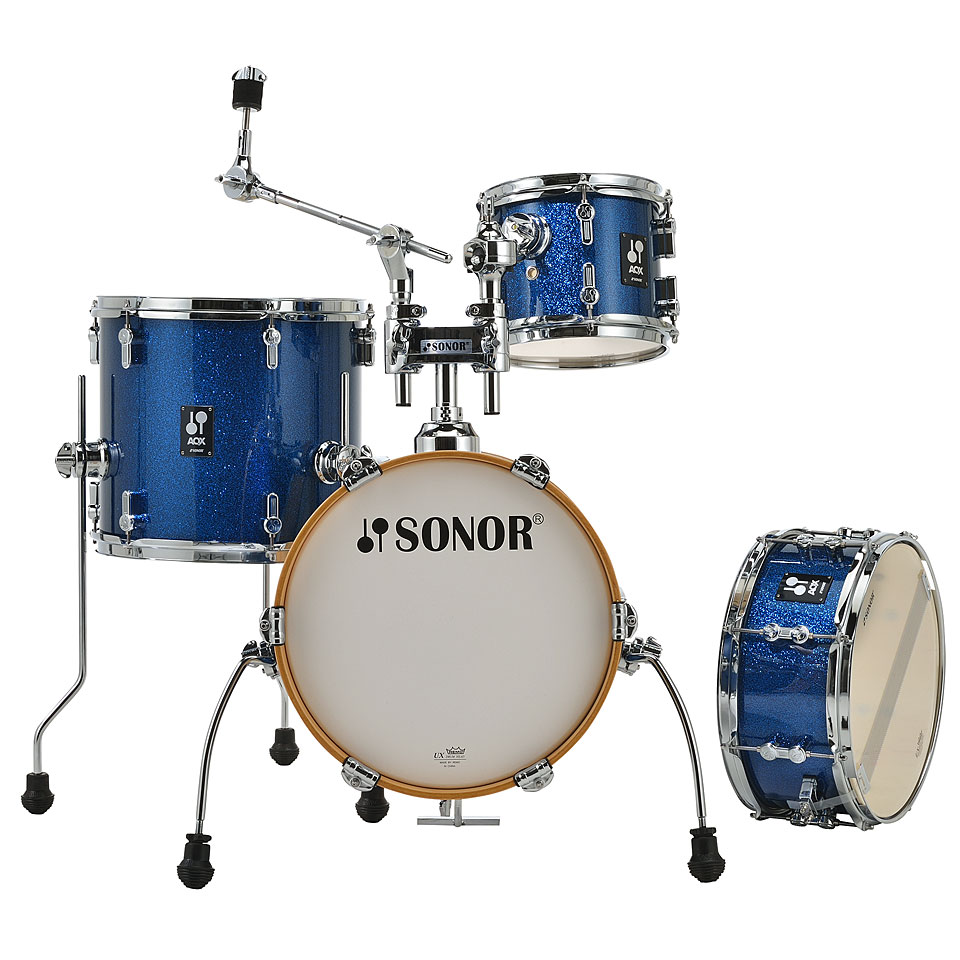 Sonor AQX 14" Blue Ocean Sparkle Micro Shell Set Schlagzeug Sonor AQX 14" Blue Ocean Sparkle Micro Shell Set Schlagzeug von Sonor