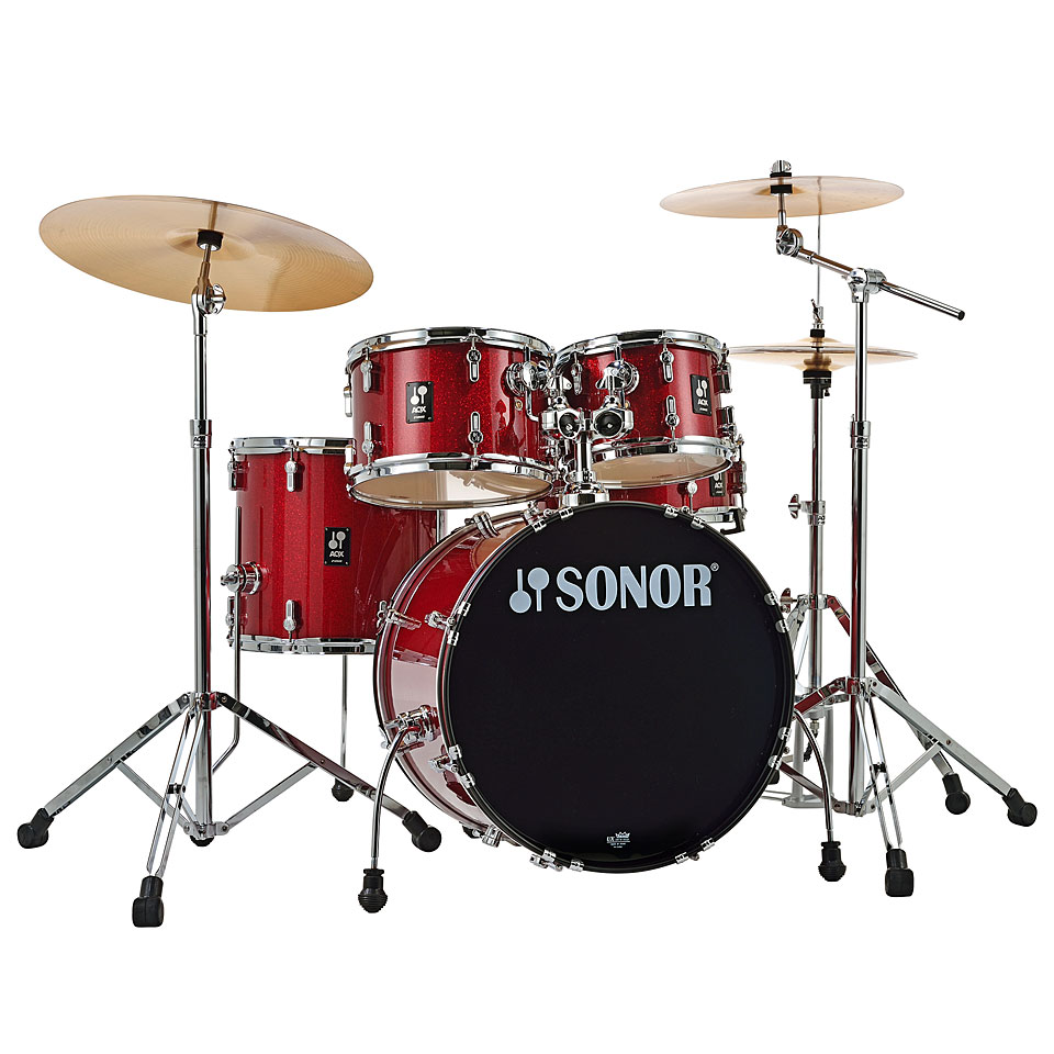 Sonor AQX 20" Red Moon Sparkle Studio Drumset Schlagzeug von Sonor