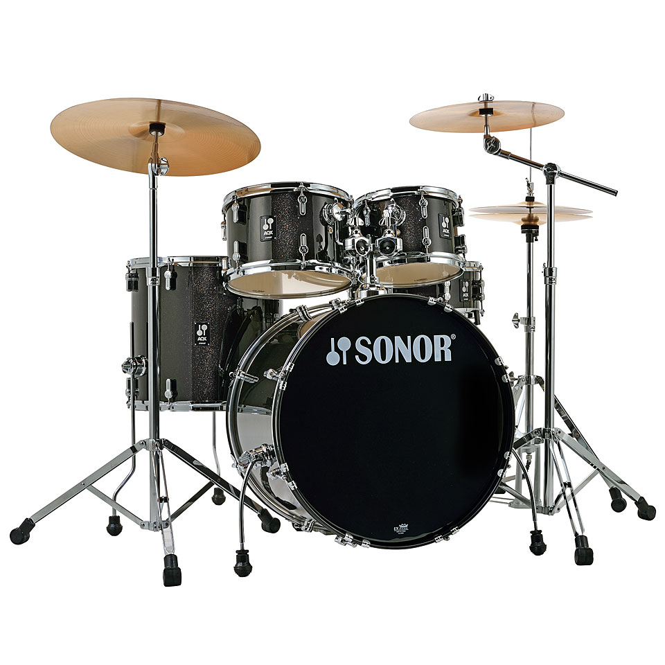 Sonor AQX 22" Black Midnight Sparkle Stage Set Schlagzeug von Sonor