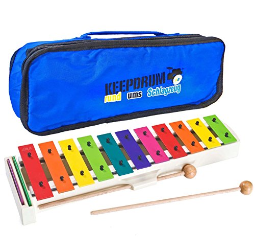 Sonor BWG Boomwhackers Kinder Glockenspiel + keepdrum Tasche Blau von Sonor