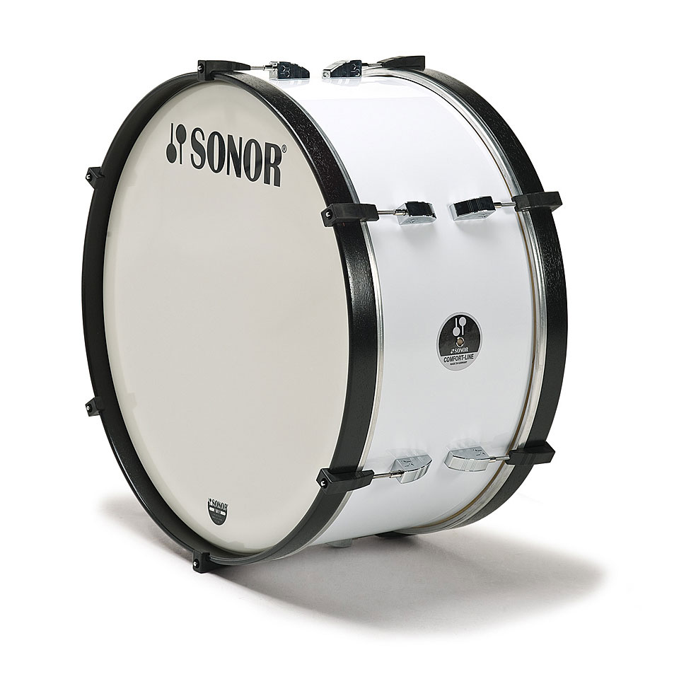 Sonor Comfort Line 24" x 10" Marching Bass Drum White Große Trommel von Sonor