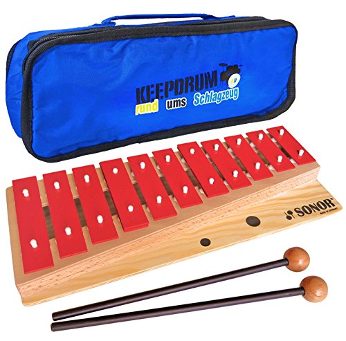 Sonor G10 Glockenspiel Xylophon + keepdrum Tasche für Glockenspiel Blau von Sonor