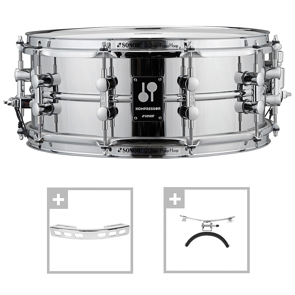 Sonor Kompressor 14" x 5,75" Marching Steel Snare Drum Kleine Trommel von Sonor