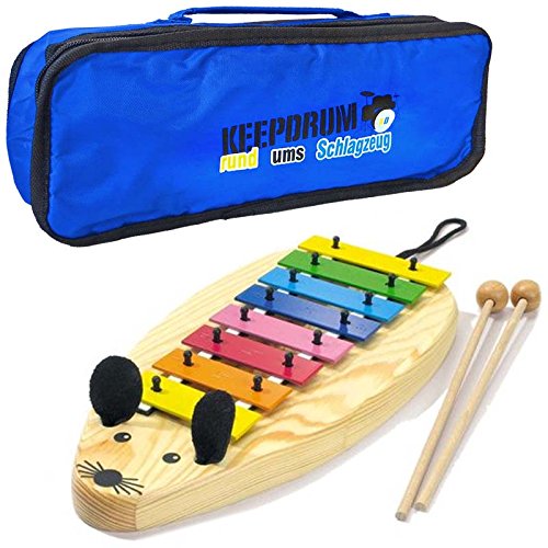 Sonor MG-Maus Kinder Glockenspiel + keepdrum Tasche in Blau von Sonor