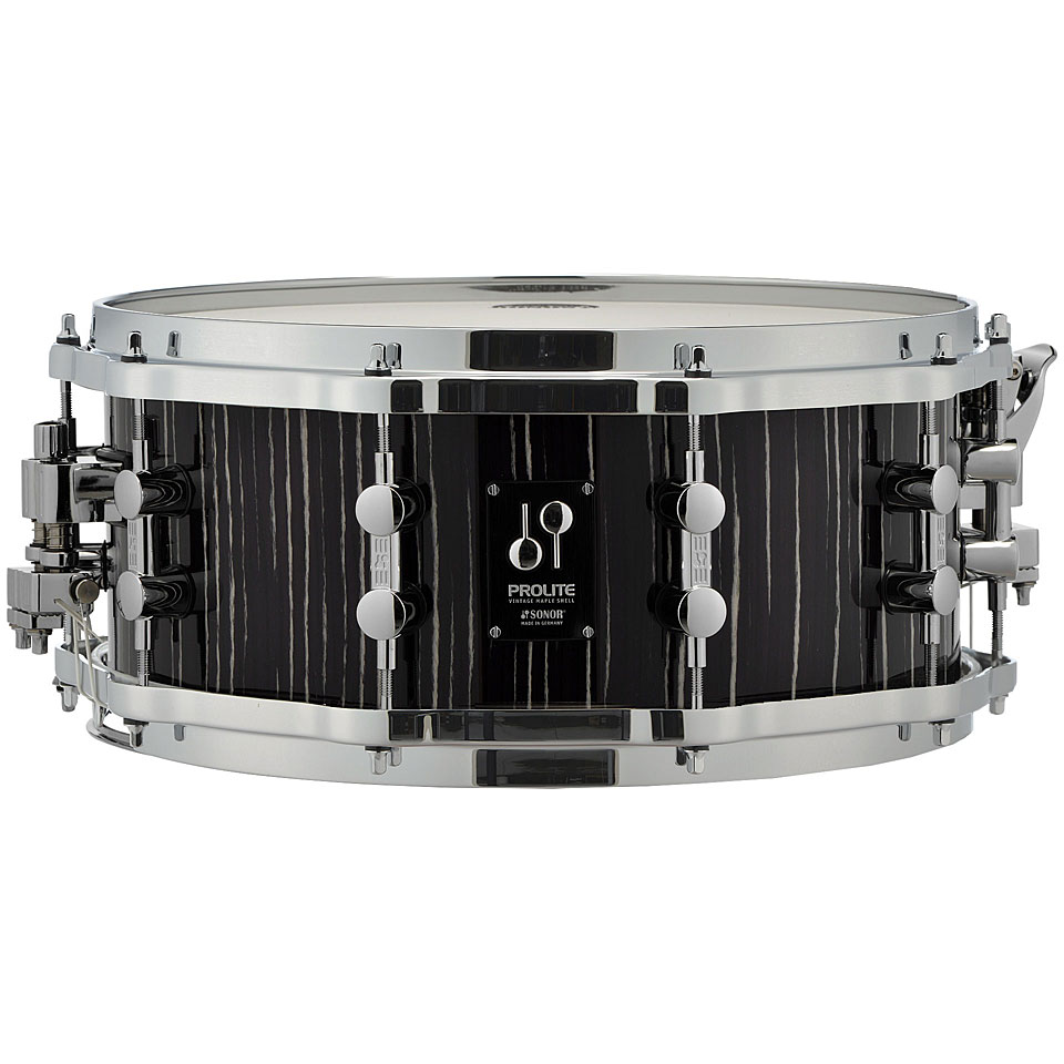 Sonor ProLite 14" x 6" Ebony White Stripes Snare with Die Cast Hoops von Sonor