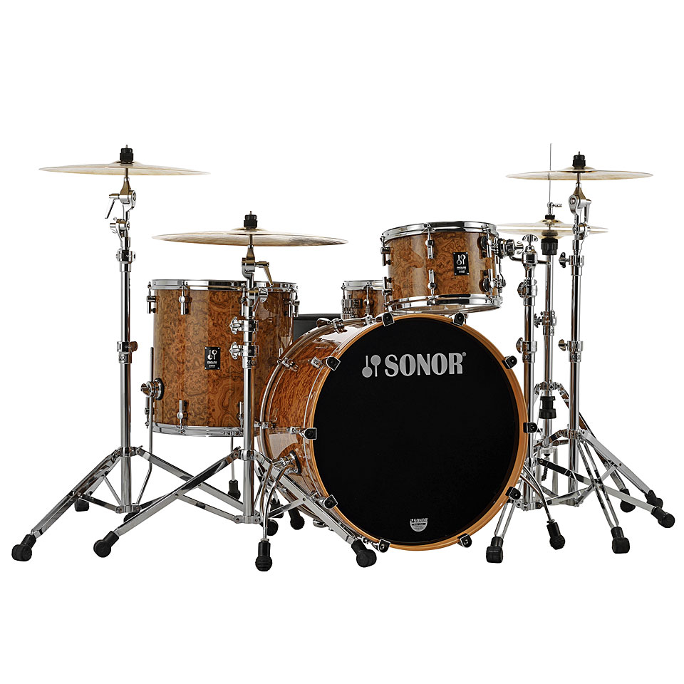 Sonor ProLite 22" Chocolate Burl 3 Pcs. Shell Set Schlagzeug von Sonor