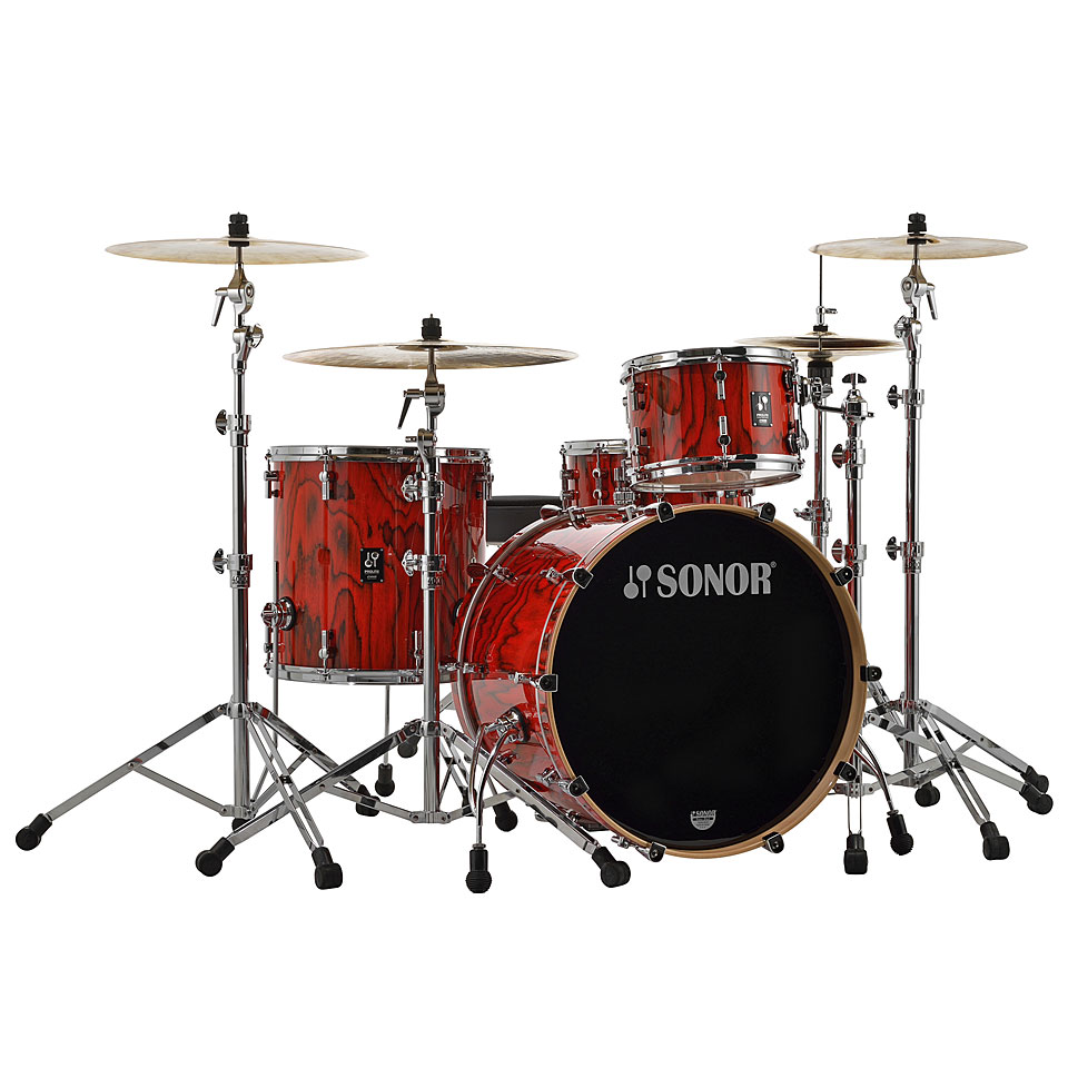 Sonor ProLite 22" Fiery Red 3 Pcs. Shell Set Schlagzeug von Sonor