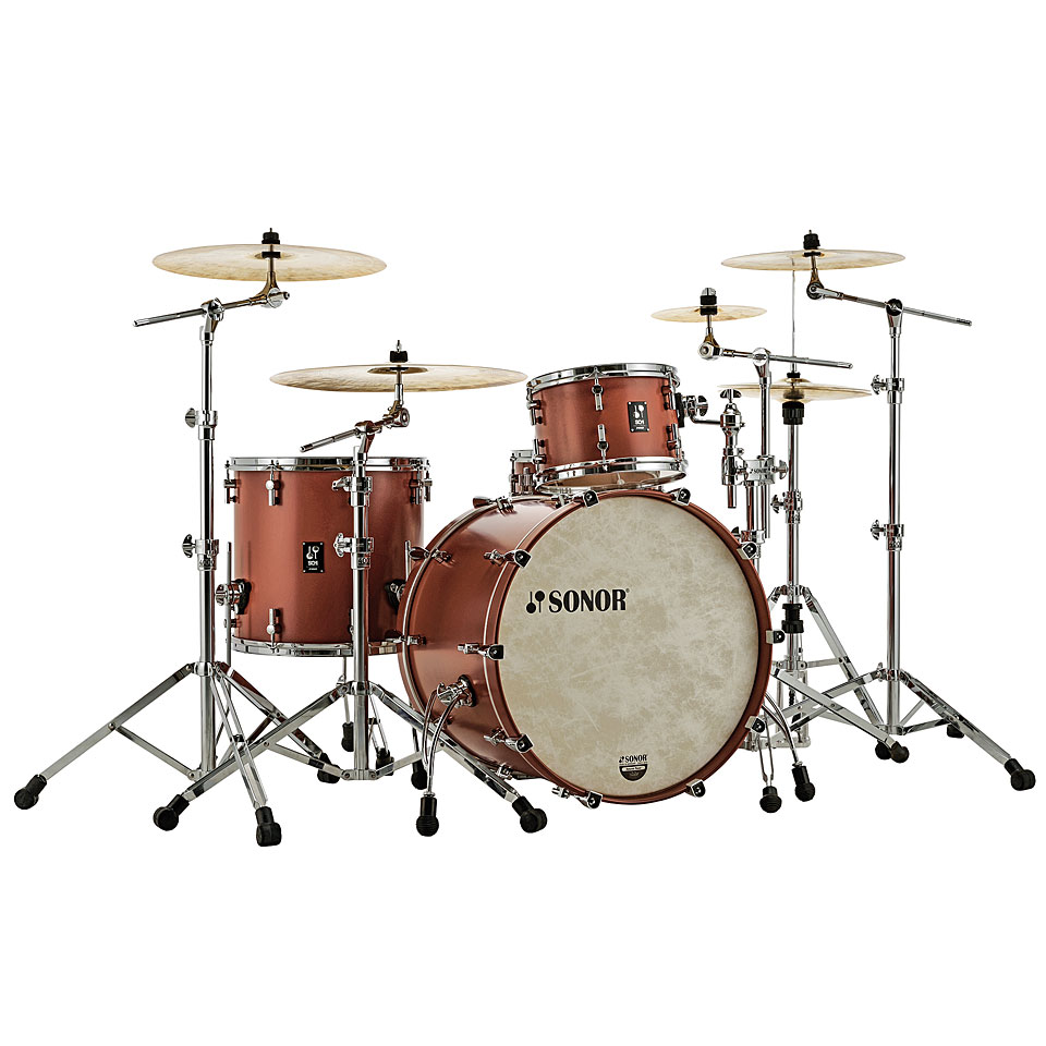 Sonor SQ1 20"/12"/14" SCB Satin Copper Brown Schlagzeug von Sonor