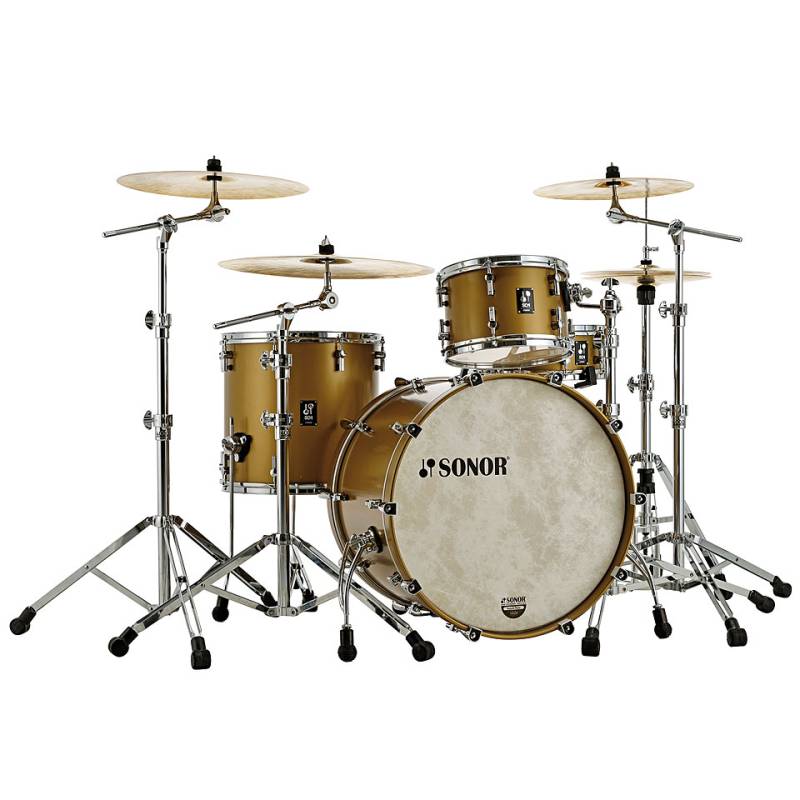 Sonor SQ1 20"/12"/14" SGM Satin Gold Metallic Schlagzeug von Sonor