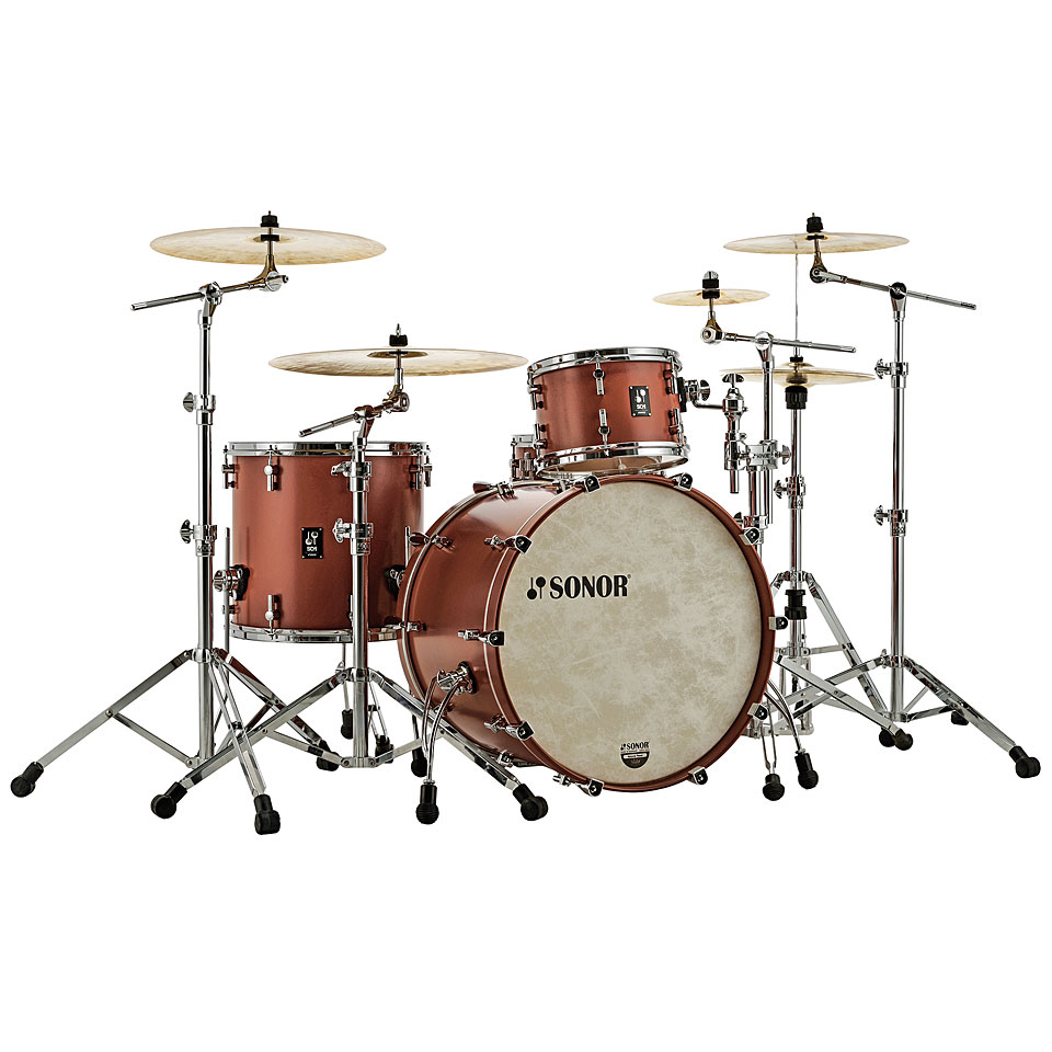 Sonor SQ1 22"/12"/16" Satin Copper Brown Schlagzeug von Sonor