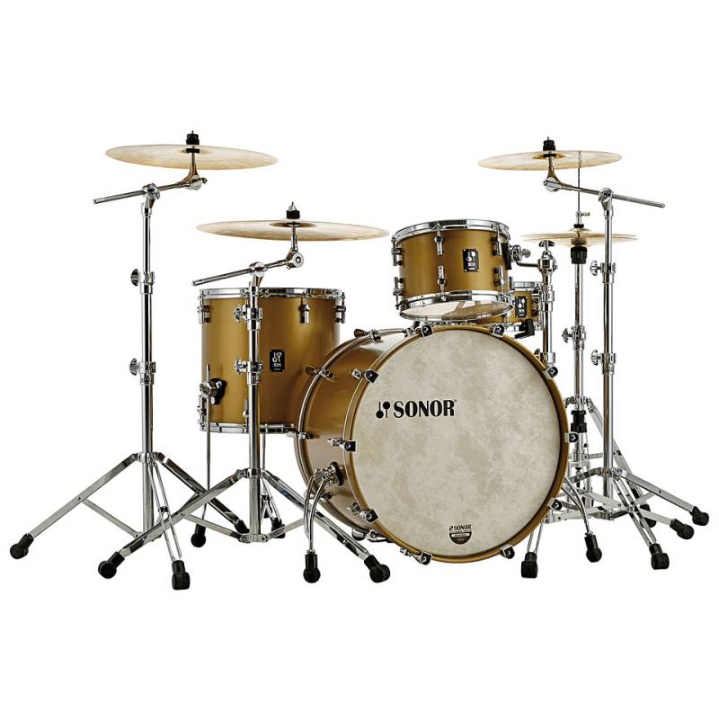 Sonor SQ1 24"/13"/16" Satin Gold Metallic Schlagzeug von Sonor