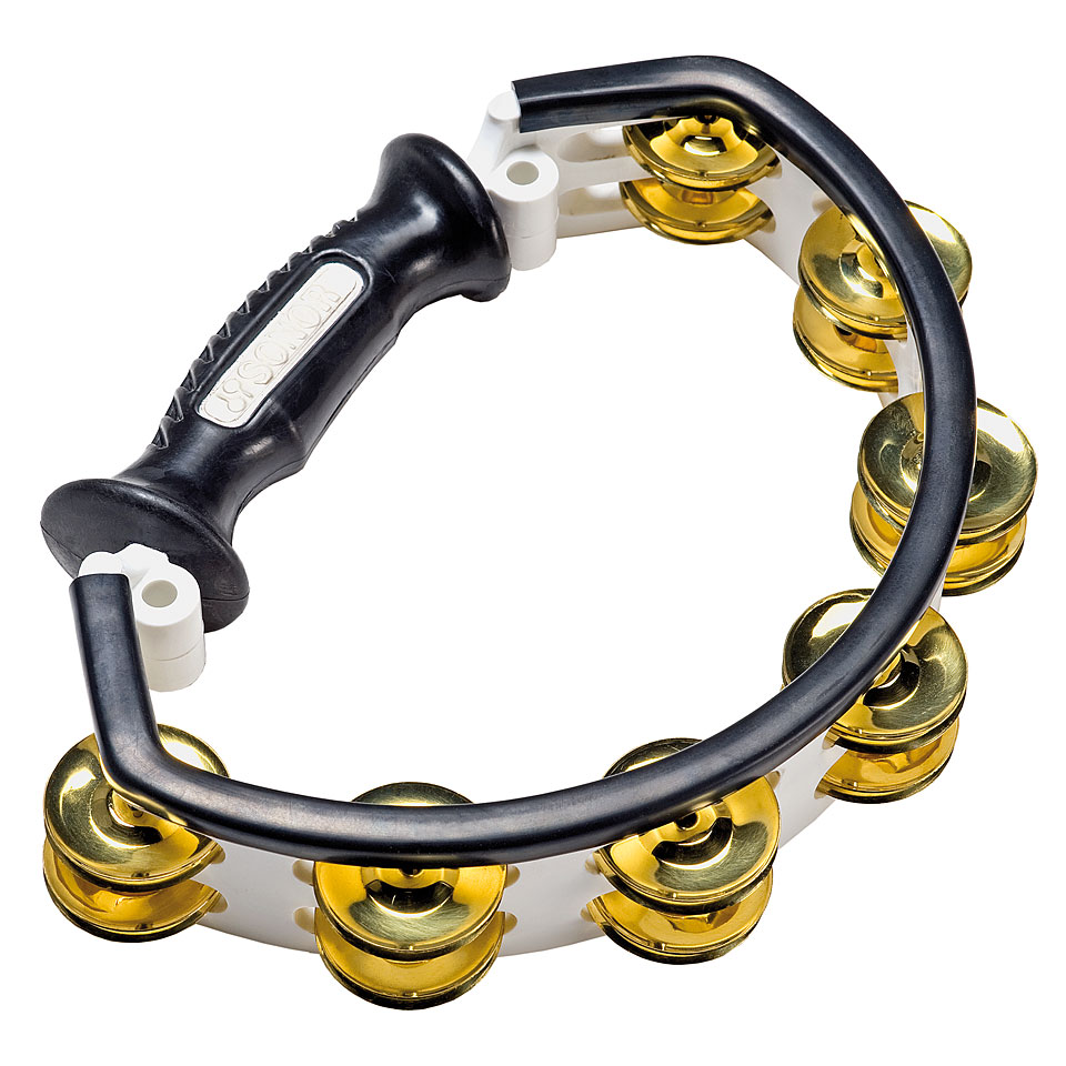 Sonor White Hand Held Tambourin Brass Jingles Tambourin Sonor White Hand Held Tambourin Brass Jingles Tambourin von Sonor